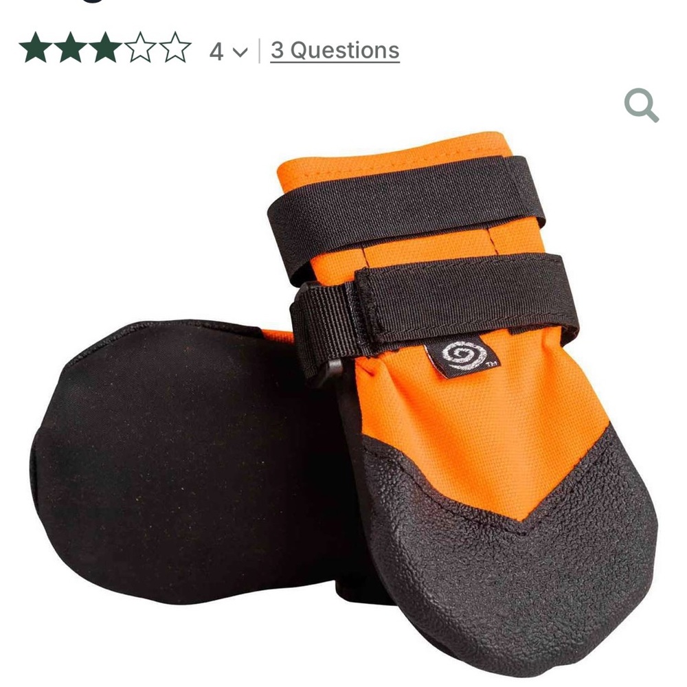 Dog Paw Protection Boots - Orange and Black